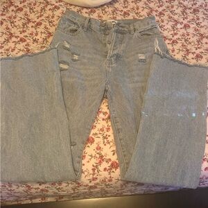 Fashion Nova Light Blue Straight Leg Jeans